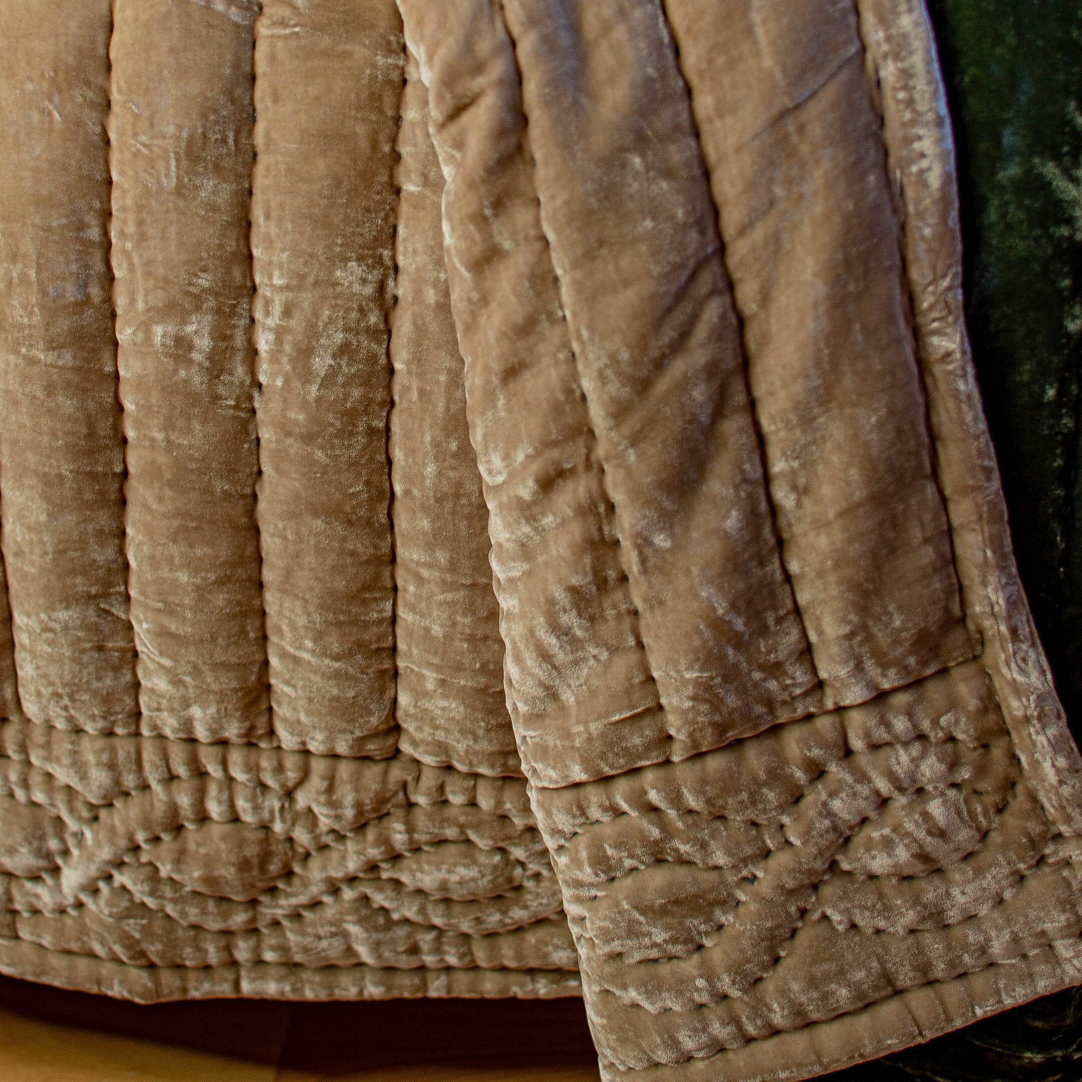 Silk Velvet Comforter and Pillowcases| Hand Quilted Duvet Bedspread| Christmas Gifts Bedding