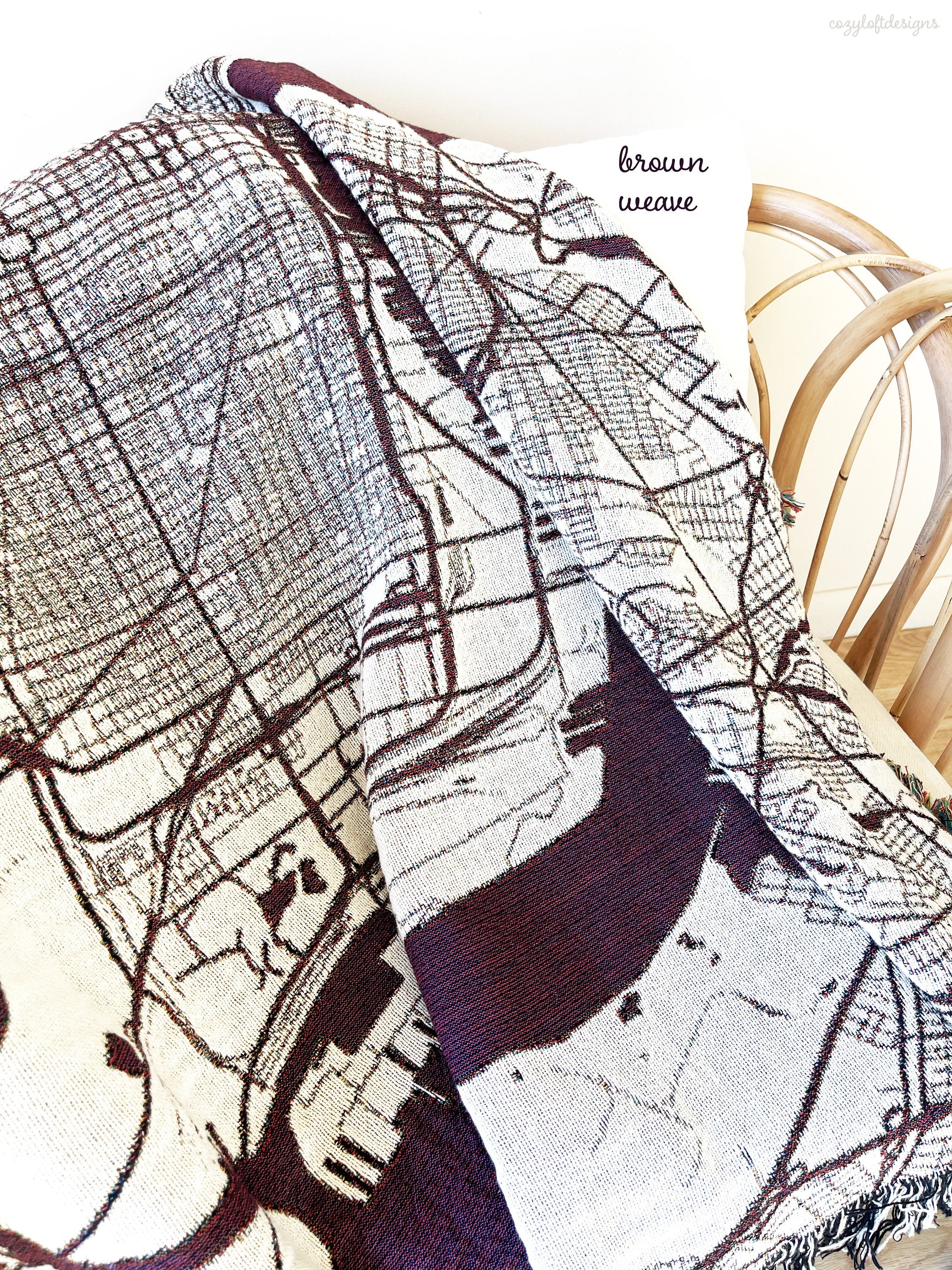 Custom City Map Blanket, Personalized Blanket, Map, Housewarming Gift, Gift For Him, Home Decor, Birthday Gift, Best Friend Gifts, City Map