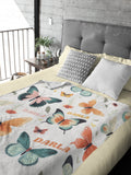 Kids Name Butterfly Blanket | Custom Name Butterfly Blanket l Baby Name Butterfly Blanket | Personalized Butterfly Throw Blanket l Boho