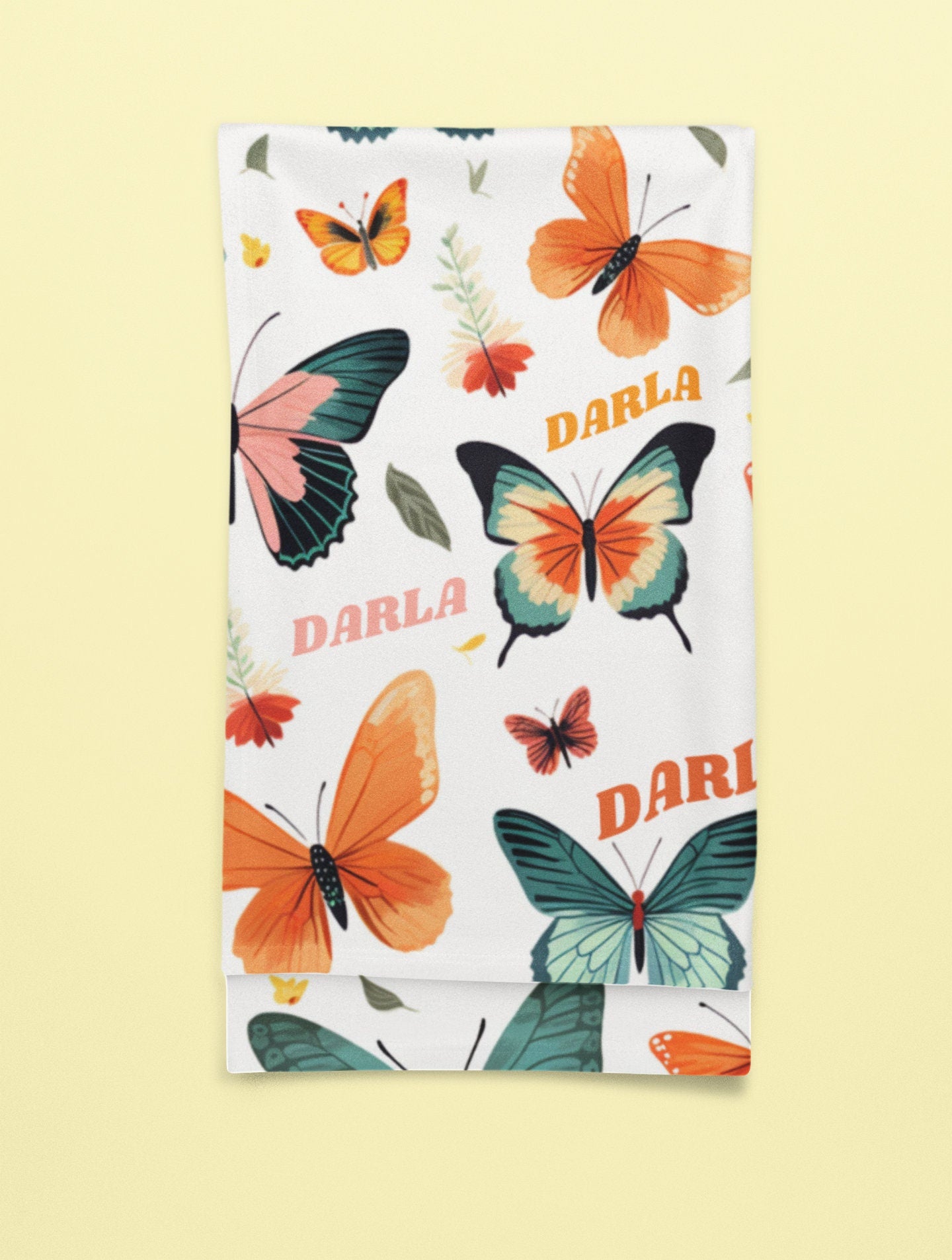 Kids Name Butterfly Blanket | Custom Name Butterfly Blanket l Baby Name Butterfly Blanket | Personalized Butterfly Throw Blanket l Boho
