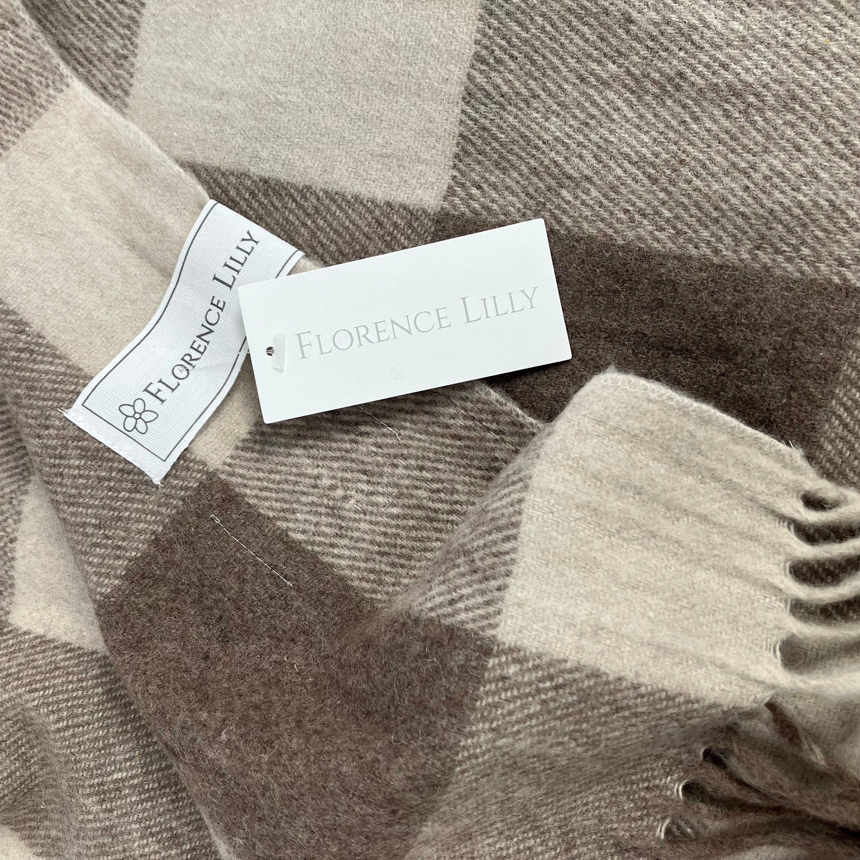 Jacob Check Recycled Wool Blanket/Throw by Florence Lilly