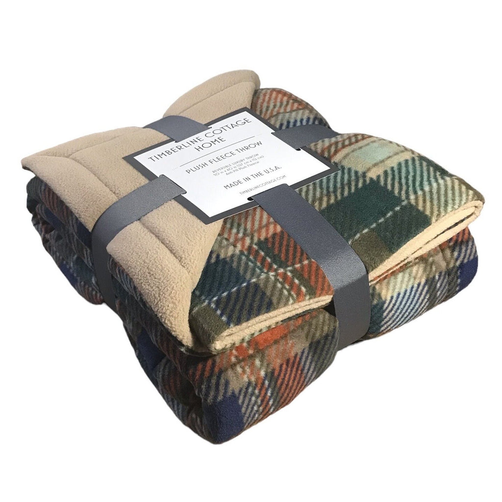 LAP BLANKET ~ Reversible Luxury Fleece Lap Blanket ~ Fall Fleece Lap Blanket ~ Plush Lap Fleece Blanket ~ Farmhouse Lap Blanket/Buckhorn