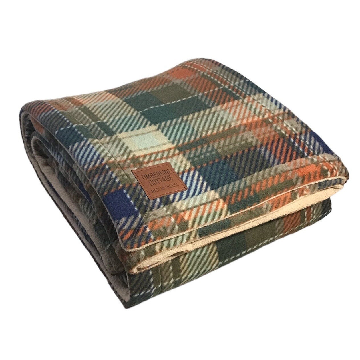 LAP BLANKET ~ Reversible Luxury Fleece Lap Blanket ~ Fall Fleece Lap Blanket ~ Plush Lap Fleece Blanket ~ Farmhouse Lap Blanket/Buckhorn