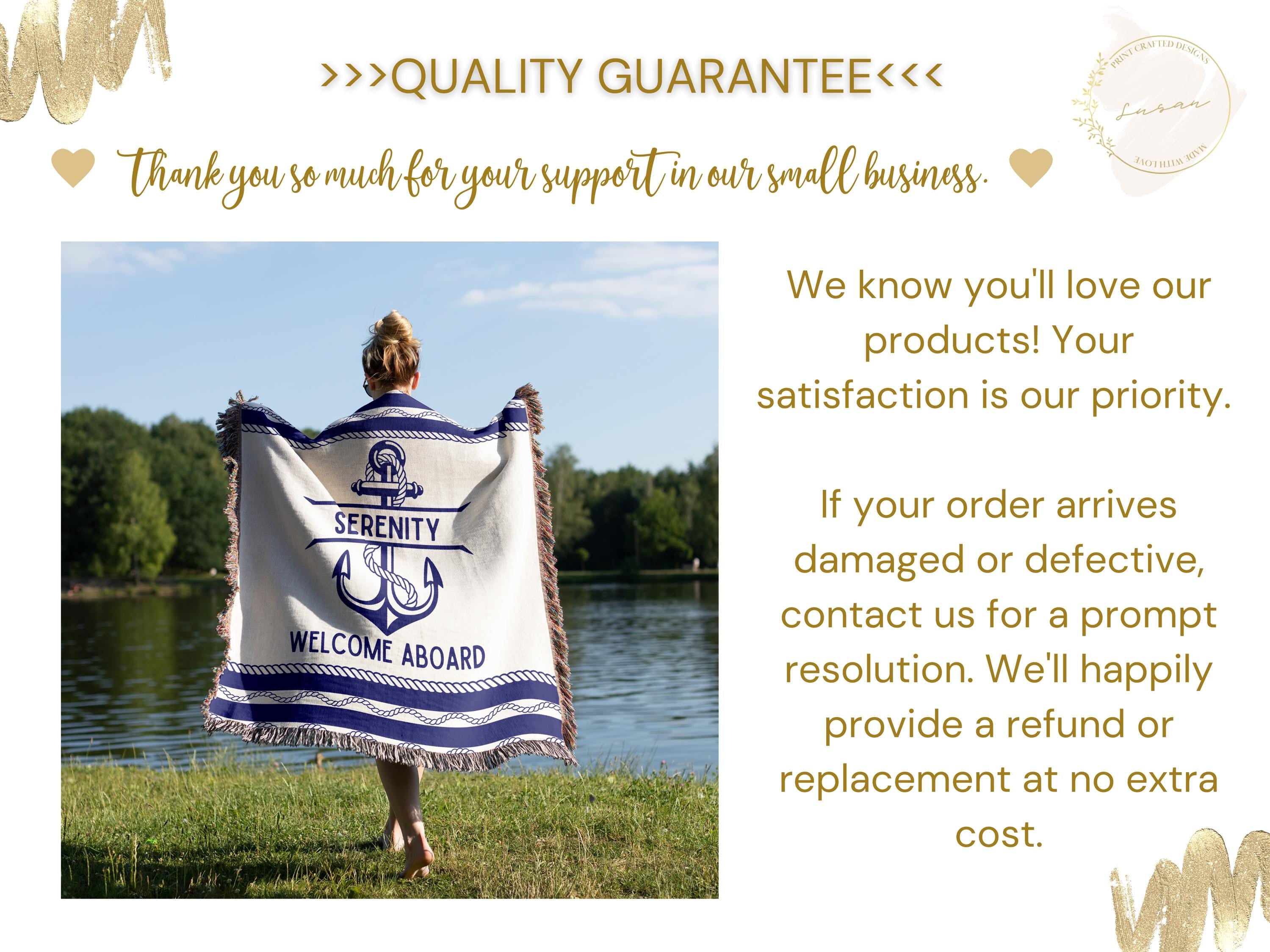Personalized Boat Woven Blanket, Gift Boat Blanket 100% Cotton, Captain Gift or Boat Owner Decor, Welcome Aboard Woven Blanket Keepsake Gift