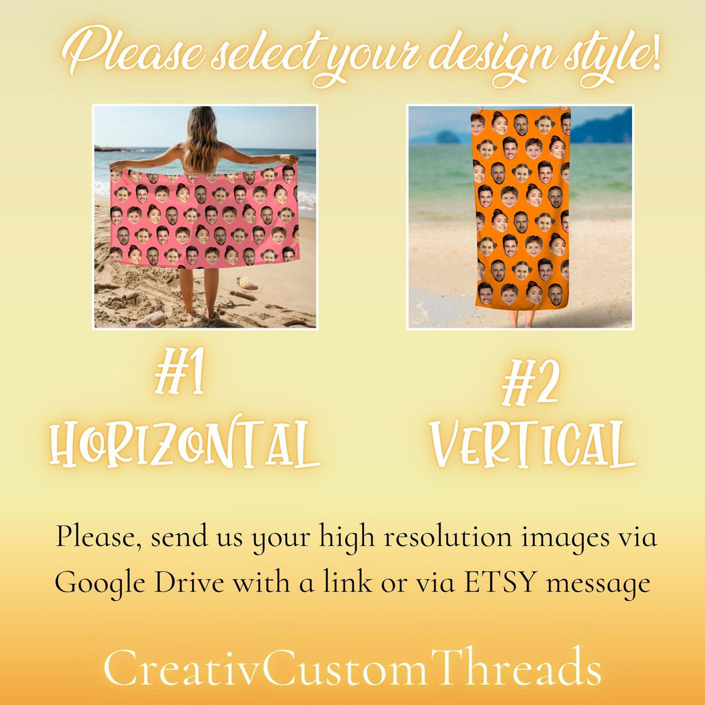 Custom Funny Face Beach Towel: Personalized Photo Gift