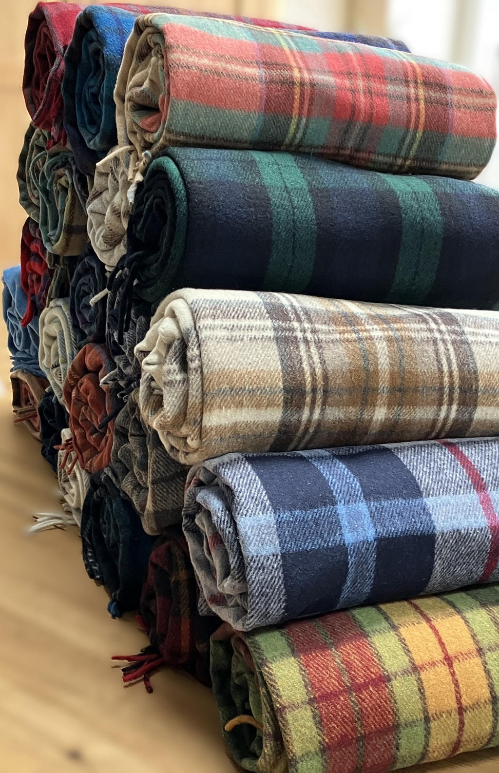 Jacob Check Recycled Wool Blanket/Throw by Florence Lilly