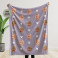 Custom Photo Face Blanket, Personalized Face Blanket, Custom Baby Photo Blanket for Grandma, Blanket with Baby Face, Gift for Grandma Throw