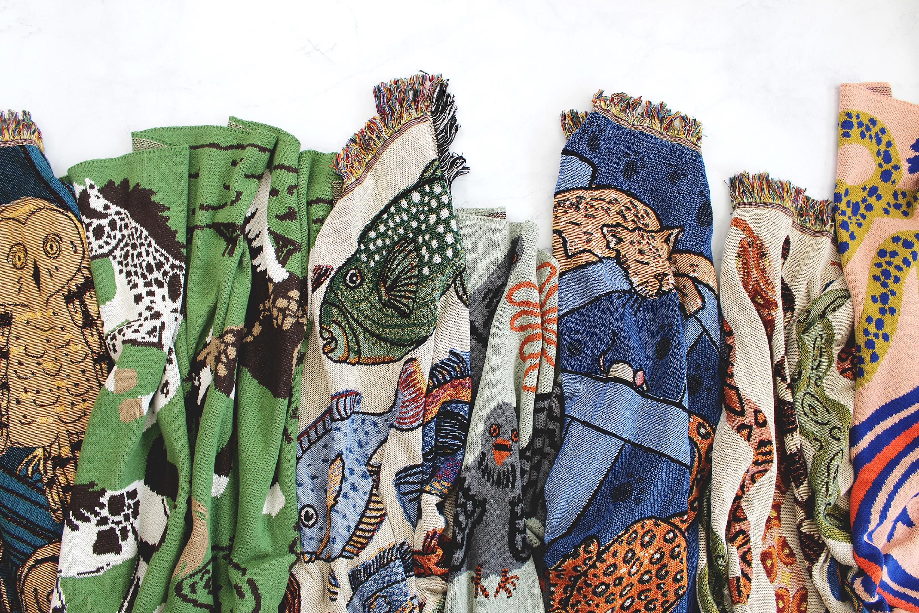 Owl Village Tapestry Blanket - Gifts for Bird Watchers and Birders