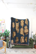 Owl Village Tapestry Blanket - Gifts for Bird Watchers and Birders