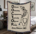 Custom Doctor Blanket, Professional Gifts, Personalized Woven Blanket, Gratitude Gift, Appreciation for Doctor, Doctor Tapestry, Woven Throw